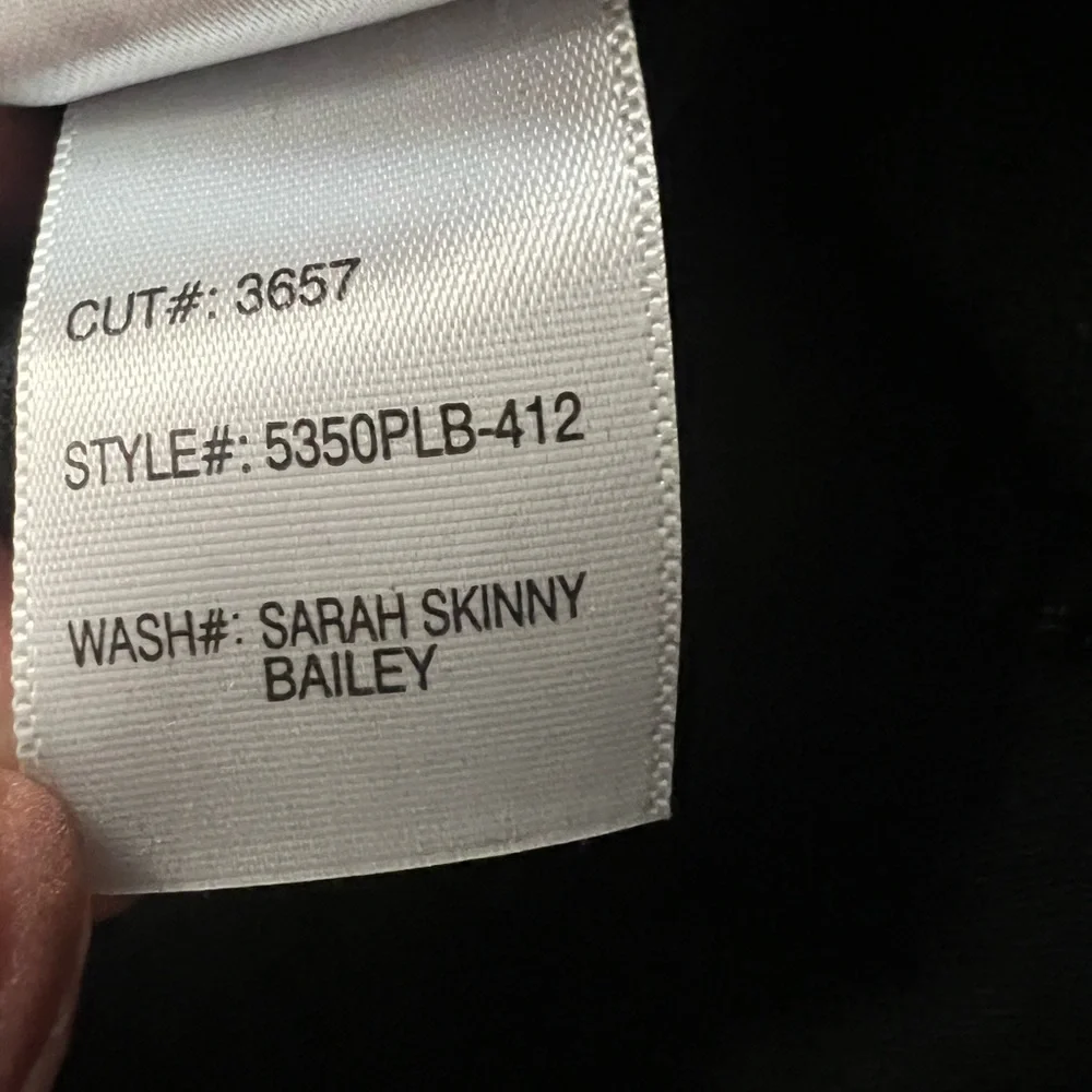 Articles Of Society skinny Black Jeans with silver metallic stripe sz 28 EUC
